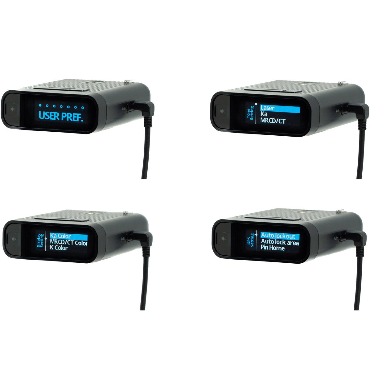 Radenso DS1 Radar Detector Menu Settings with Auto GPS Lockouts